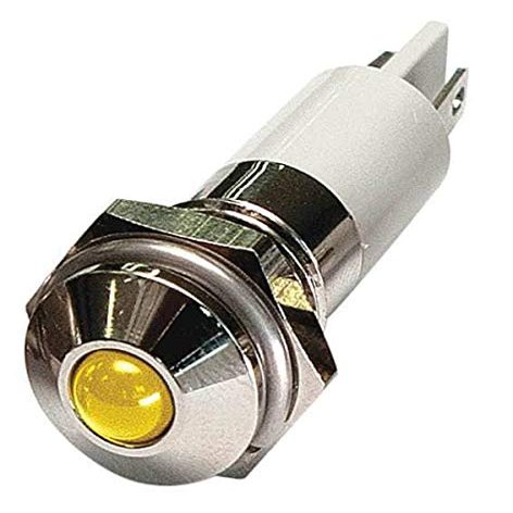 Round Indicator Light,Yellow,110Vac