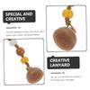 Hemobllo Phone Charm Pendant - Lotus Jade Phone Strap Charm Pendant Beaded Lanyard Hanging Ornament Keychain Decorations for Car Key U Disk view 3
