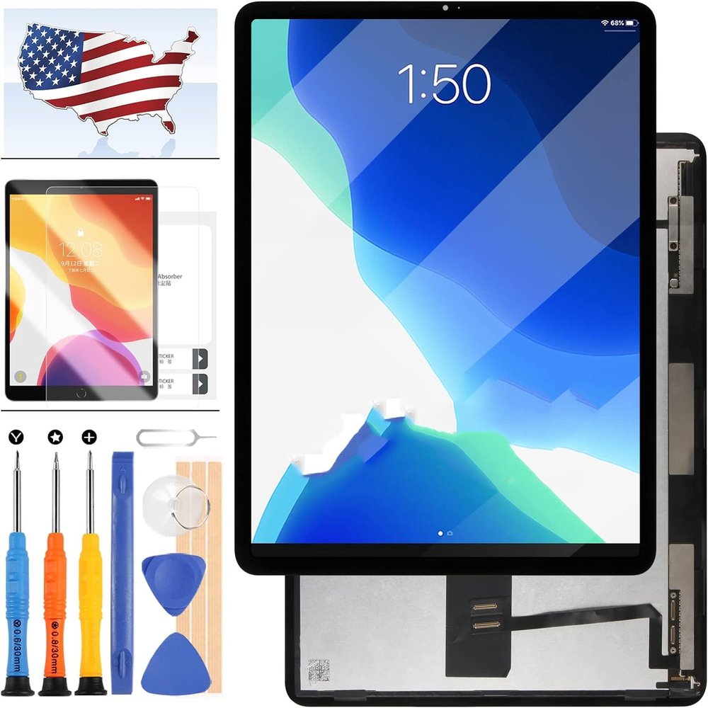 for iPad Pro 12.9 2020 4th Gen Screen Replacement A2069 A2232 A2233 A2229 LCD Display Touch Screen Digitizer Assembly Panel Sensor Glass Lens Kits