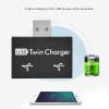 USB2.0 Hub Adapter, DC 5V USB2.0 Male to 2-Port USB Twin Charger Splitter Converter Kit (Black) view 2
