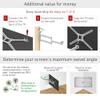 Barkan Long White TV Wall Mount, 13-65 inch Full Motion Articulating - 4 Movement Flat/Curved Screen Bracket, Holds up to 79lbs, Extremely Extendable, Fits LED OLED LCD (BM343XLW) view 4