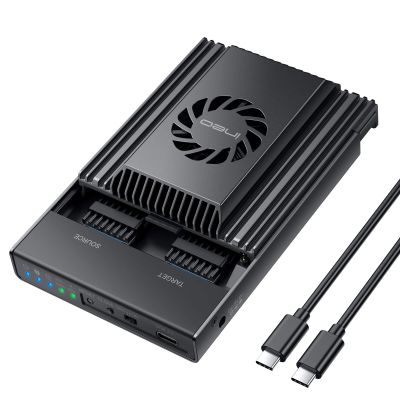 ineo Dual-Bay NVMe Clone Docking Built with Cooling Fan (Support Offline Clone Duplicator) [2608]