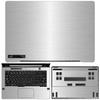 SopiGuard Sticker Skin for 2021 2020 ASUS ROG Zephyrus G14 Edge-to-Edge Vinyl Decal Wrap Include Top, Trackpad, Palm Rest, and Bottom Panels (Brushed Silver) view 1
