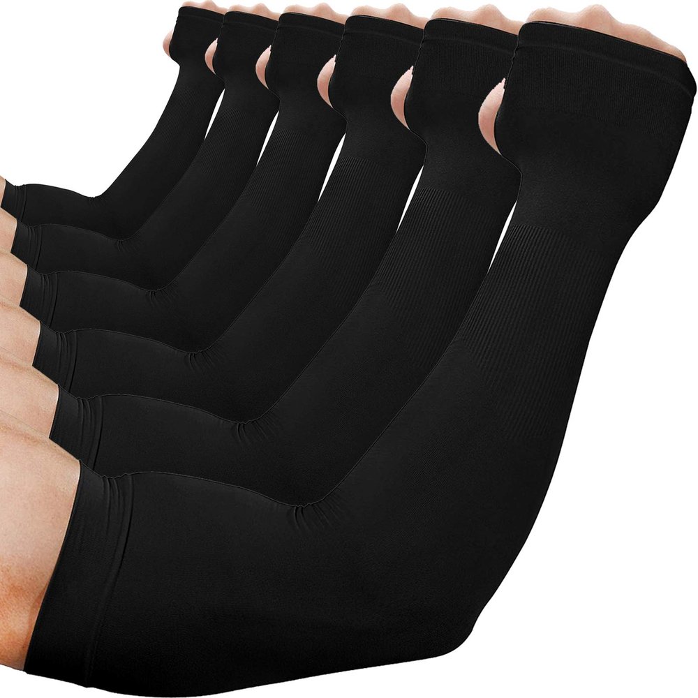 beister UV Protection Cooling Arm Sleeves, Women Men Summer Outdoor Sunblock Arm Cover with Thumb Hole