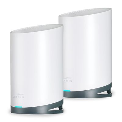 Arris Surfboard mAX Tri-Band Mesh System WC4S | AC3800 Wi-Fi Speed up to 3.8 Gbps | Coverage 5,500 sq ft | 1.7 Gbps Backhaul | Two 1 Gbps Ports per Node | Alexa Support | 2 Year Warranty