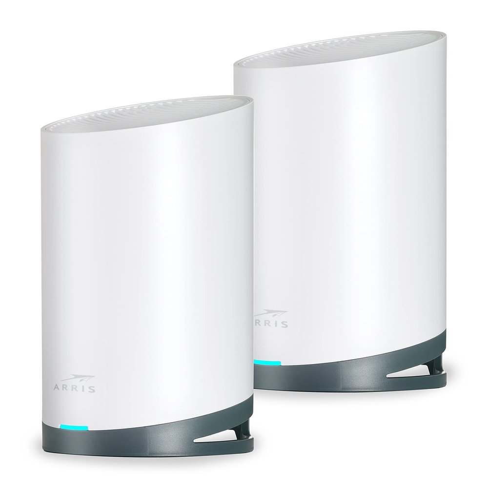 Arris Surfboard mAX Tri-Band Mesh System WC4S | AC3800 Wi-Fi Speed up to 3.8 Gbps | Coverage 5,500 sq ft | 1.7 Gbps Backhaul | Two 1 Gbps Ports per Node | Alexa Support | 2 Year Warranty