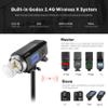 Godox AD400PRO Profession Studio Flash Light with Godox&Bowens Mount GN72 400Ws 2.4G TTL HHS 1/8000S 5600K200K 21.6V/2600mAh 0.01-1s Recycle Time 30W Modeling lamp for Portrait/Product Photography view 3