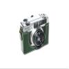 35 35E Case, BolinUS Handmade Genuine Real Leather Half Camera Case Bag Cover for Petri Color 35 35E Camera with Hand Strap (Green) view 3