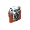35 35E Case, BolinUS Handmade Genuine Real Leather Half Camera Case Bag Cover for Petri Color 35 35E Camera with Hand Strap (LavaBrown) view 3