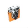 35 35E Case, BolinUS Handmade Genuine Real Leather Half Camera Case Bag Cover for Petri Color 35 35E Camera with Hand Strap (Yellow) view 3