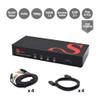 SIIG 1080p Quad View HDMI KVM Switch, Mouse Roaming & Seamless Switch - Control Four PCs in Quad View Mode, 4X USB 3.0 Ports, Hotkey Control, ESD Protection, TAA Compliant (CE-KV0A11-S1) view 2