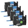 GREENCYCLE Compatible for Brother P Touch TZ TZe-531L1 Starry Laminated Glitter Rainbow Bling AZE Label Tape Black on Blue 1/2" 12mm use in PTD210 PT-H100 PTH110 PT-D400AD PTD600 PT-1290, 4 Pack view 1