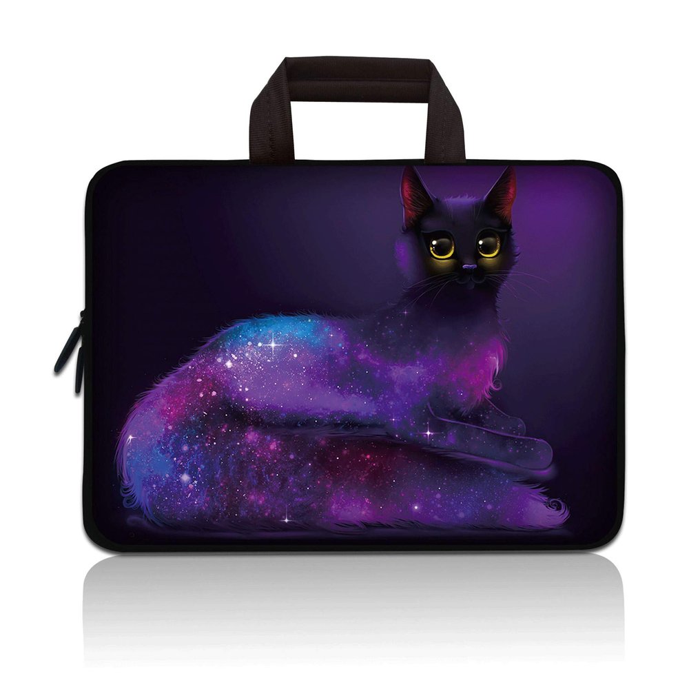 11" 11.6" 12" 12.1" 12.5" inch Laptop Carrying Bag Chromebook Case Notebook Ultrabook Bag Tablet Cover Neoprene Sleeve Fit Apple MacBook Air Samsung Google Acer HP DELL Lenovo Asus (Starry Sky Cat)