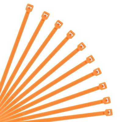 XINGO 10 Inch Cable Zip Ties (500 Pack), 40 Lbs Tensile Strength-Heavy Duty, Self-Locking Nylon Plastic Nylon Wire Ties for indoor and outdoor use(Orange)