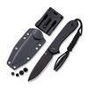 CIVIVI Fixed Blade Elementum Knife 3.98" D2 Blade, Flat G10 Handles, Belt Knife with Kydex Sheath, Tied Paracord Lanyard, Clip for Outdoor EDC C2105A view 1