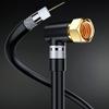 Maximm RG6 COAXIAL Cable with 90 Angled Connector - 3ft / Black / 2 Pack - Triple Shielded, Non-Oxygen Copper Cable Wire for TV, Internet & More - Flexible Coax Cable Cord view 4