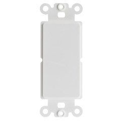 4 Port Keystone Wall Plate - White