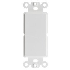 4 Port Keystone Wall Plate - White