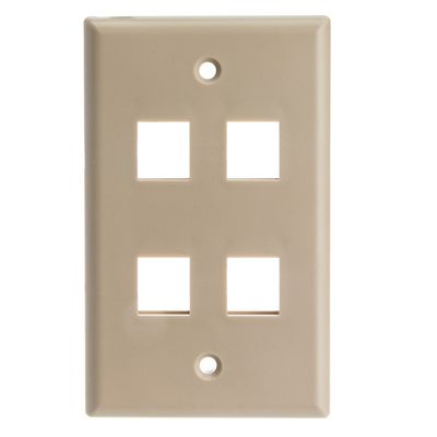 3 Hole for Keystone Jack & Decora Wall Plate Insert - White