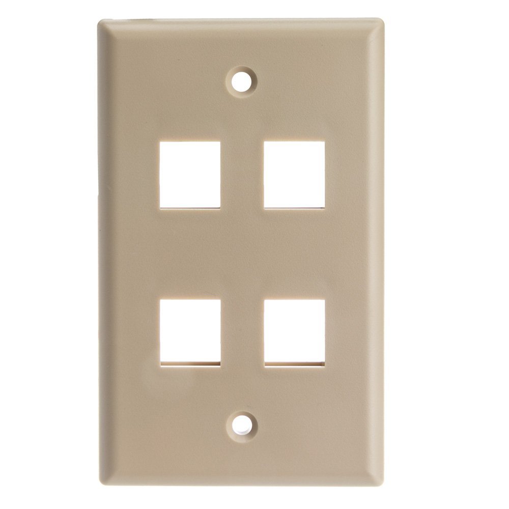 3 Hole for Keystone Jack & Decora Wall Plate Insert - White