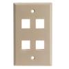3 Hole for Keystone Jack & Decora Wall Plate Insert - White view 1