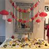 MOMOJIA Mushroom Shaped Paper for Birthday Party Decor Hanging 3D Mushroo 3Pcs view 2