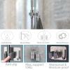homeasy Mop Broom Holder No Drill, Mop Broom Organizer Wall Mounted Heavy Duty with Hooks Hanger, Self Adhesive Stainless Steel 4Pcs for Bathroom, Kitchen, Office (Silver) view 3