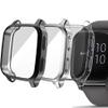 3-Pack BabyValley Case Compatible with Garmin Venu Sq All-Around Case Screen Protector Soft TPU Plated Shockproof Protective Cover Bumper Shell for Venu Sq (Black+Silver+Clear) view 1