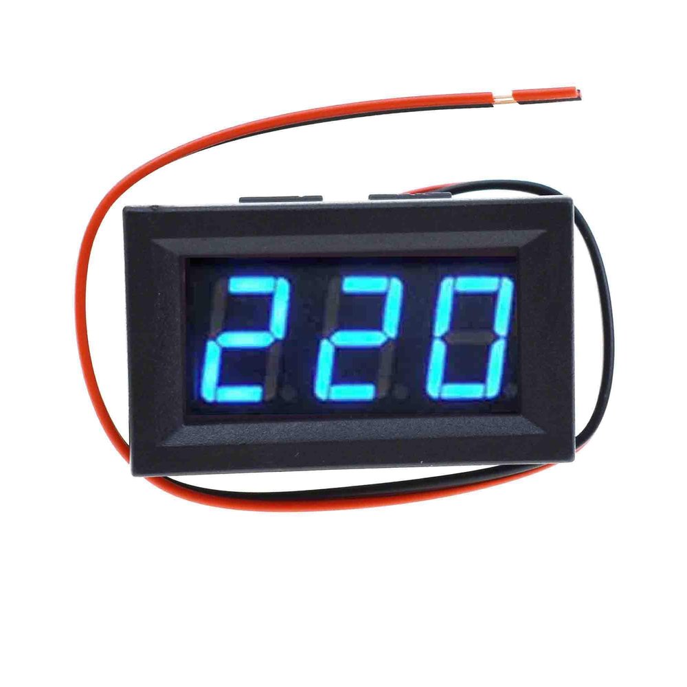 0.56 inch LED Display DC 4.5-30V Two-wire Digital Voltmeter Met Omgekeerde Polariteit voltmeter Voor Circuit Meting (blue)