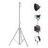Stainless Steel Photography Video Tripod Stand, Spring Cushioned Heavy Duty Tripod Stand, 9.5ft/2.8m, Universal Adapter for Photography Studio Monolight Reflector Portrait view 1