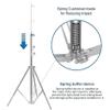 Stainless Steel Photography Video Tripod Stand, Spring Cushioned Heavy Duty Tripod Stand, 9.5ft/2.8m, Universal Adapter for Photography Studio Monolight Reflector Portrait view 4