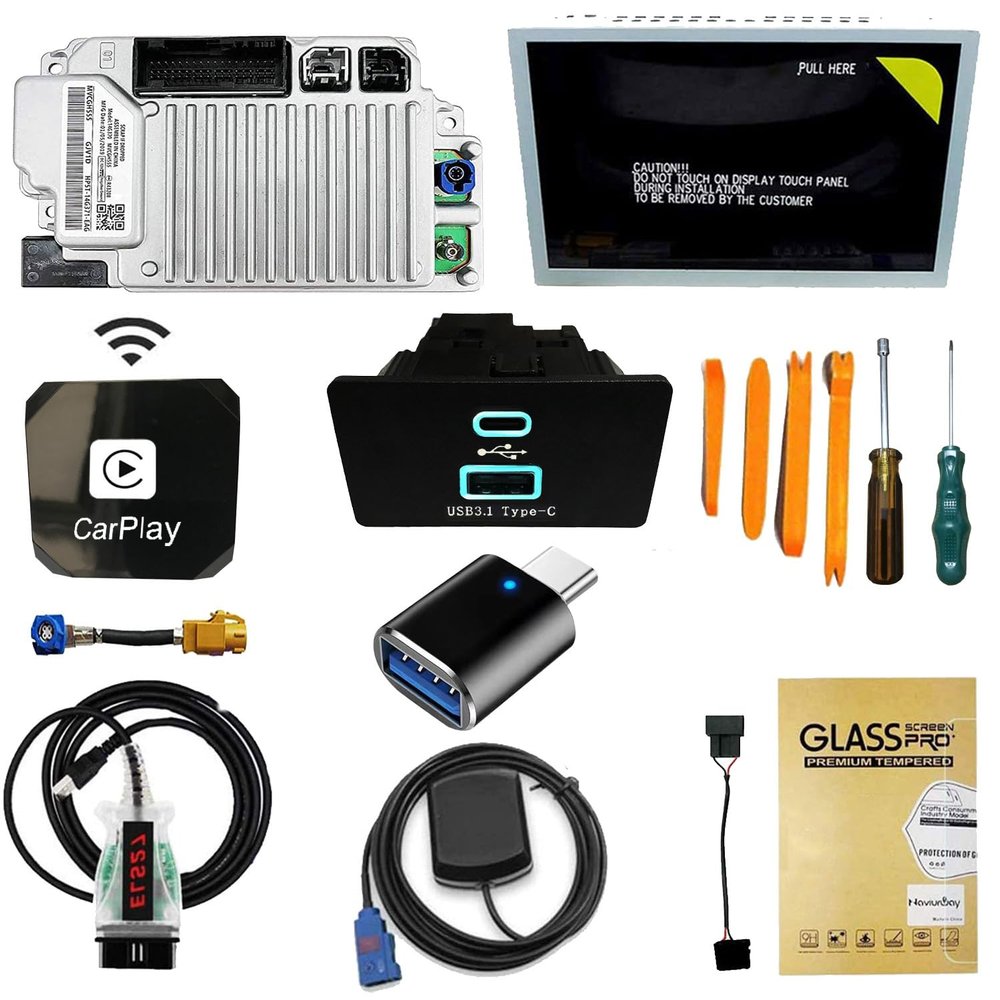 2021 SYNC 2 to SYNC 3 Upgrade Kits for Ford Fusion, Wireless Carplay SYNC 3.4 Interface Module 8-Inch Capacitive Touch Screen APIM Module, GPS Navigation Antenna,2013-2018 Ford Fusion