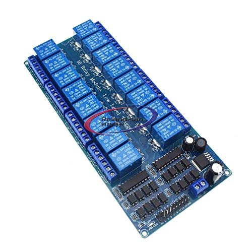 16 Channel Relay Module DC 5V 12V with Optocoupler Low Level Trigger Relay Module Board (5V)