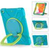 360 Degree Rotating Bracket iPad Air3 Pro10.5 case with Shoulder Strap & Pencil Holder & Handle Shockproof and dustproof Child Protection Cover (iPadPro10.5/Air3, Light Blue Lime) view 3