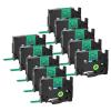 GREENCYCLE 10 Pack Compatible for Ptouch TZe731 AZE-731 TZ731 TZ-731 1/2" 12mm 0.47 inch Laminated Black on Green TZ AZe Tapes Used in PTD210 PT-D200 PTD600 D400 PTH110 Label Makers view 1