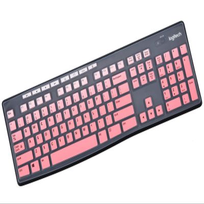 Keyboard Cover for Logitech MK370 MK295 MK270 K270 Keyboard, Logitech MK370 MK270 K270 Keyboard Skin Protector - Gradual Pink