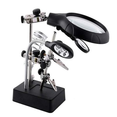 Integy Soldering Workstation Stand w/LED Light & Magnifying Glass (w/o AC Adapter)
