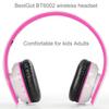 BESTGOT Kids Headphones Bluetooth, BT6002 Wireless Headphones for Kids Child Volume Limited 85/110dB for School Foldable Headset for 60 Hours PC/Phone/Tablets/TV (White/Pink) view 3