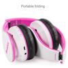 BESTGOT Kids Headphones Bluetooth, BT6002 Wireless Headphones for Kids Child Volume Limited 85/110dB for School Foldable Headset for 60 Hours PC/Phone/Tablets/TV (White/Pink) view 4