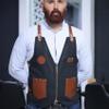 FLAMIA & JABZ Vest Style Apron for professional barber, hairdresser & hairstylist (Black) view 2