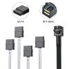 10Gtek MiniSAS HD SFF-8643 Breakout to 4xSATA Cable, for Server JBOD/Storage Tray & SAS RAID Controller Compatibility, 0.5m(1.6ft) view 3