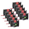 GREENCYCLE 10 Pack Compatible for Ptouch TZe-431 AZE 431 TZ431 TZ-431 1/2" 12mm 0.47 inch Laminated Black on Red TZ TZe Label Tapes Used in PTH110 PT-D200 PTD600 D400 Label Makers view 1