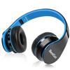 BESTGOT Kids Headphones Bluetooth, BT6002 Wireless Headphones for Kids Child Volume Limited 85/110dB for School Foldable Headset for 60 Hours PC/Phone/Tablets/TV (Black/Blue) view 1