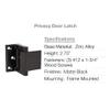BRINKS Commercial - Privacy Door Latch, Black Finish - Durable Die-Cast Construction for Enhanced in-Room Privacy view 3