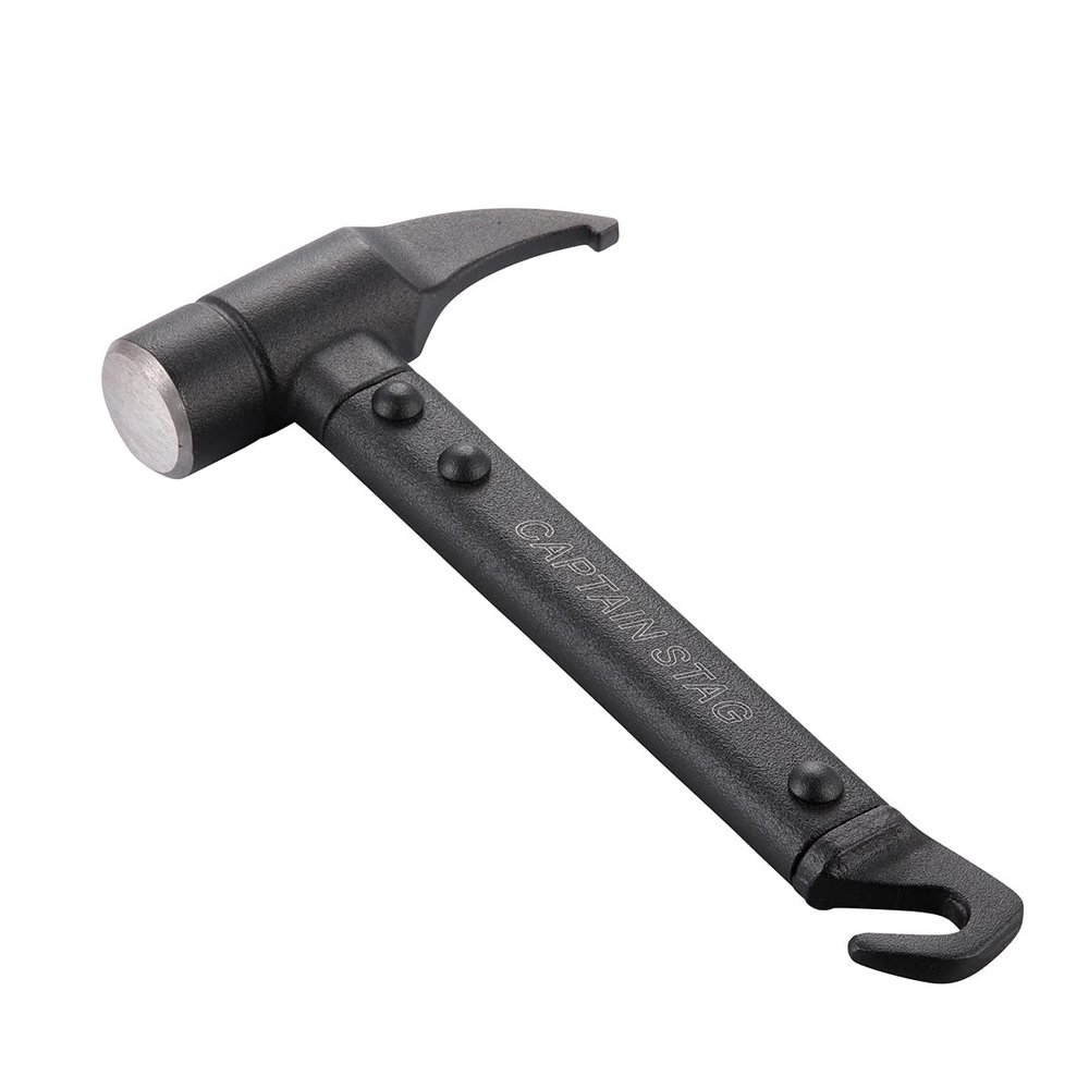 CAPTAIN STAG UA-4541 Peg Hammer, Tent Hammer, Solid, Aluminum, Peg Removal, Short Hammer