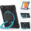 360 Degree Rotating Bracket iPad Air3 Pro10.5 case with Shoulder Strap & Pencil Holder & Handle Shockproof and dustproof Child Protection Cover (iPadPro10.5/Air3, Black+Blue) view 3