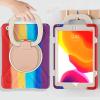 360 Degree Rotating Bracket iPad Air3 Pro10.5 case with Shoulder Strap & Pencil Holder & Handle Shockproof and dustproof Child Protection Cover (iPadPro10.5/Air3, Colourful Red) view 2