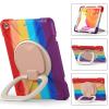 360 Degree Rotating Bracket iPad Air3 Pro10.5 case with Shoulder Strap & Pencil Holder & Handle Shockproof and dustproof Child Protection Cover (iPadPro10.5/Air3, Colourful Red) view 3