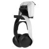 Linkidea Gaming Headset & Controller Holder, Dual Gamepad Controller & Headphone Hanger for PS5, PS4, Xbox One, Xbox 360, Pulse 3D Headset, Wall Mount Stand Universal Headsets (Black) view 1