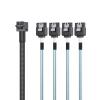 10Gtek MiniSAS HD SFF-8643 Breakout to 4xSATA Cable, for Server JBOD/Storage Tray & SAS RAID Controller Compatibility, 0.75~0.8m(2.46~2.62ft) view 1